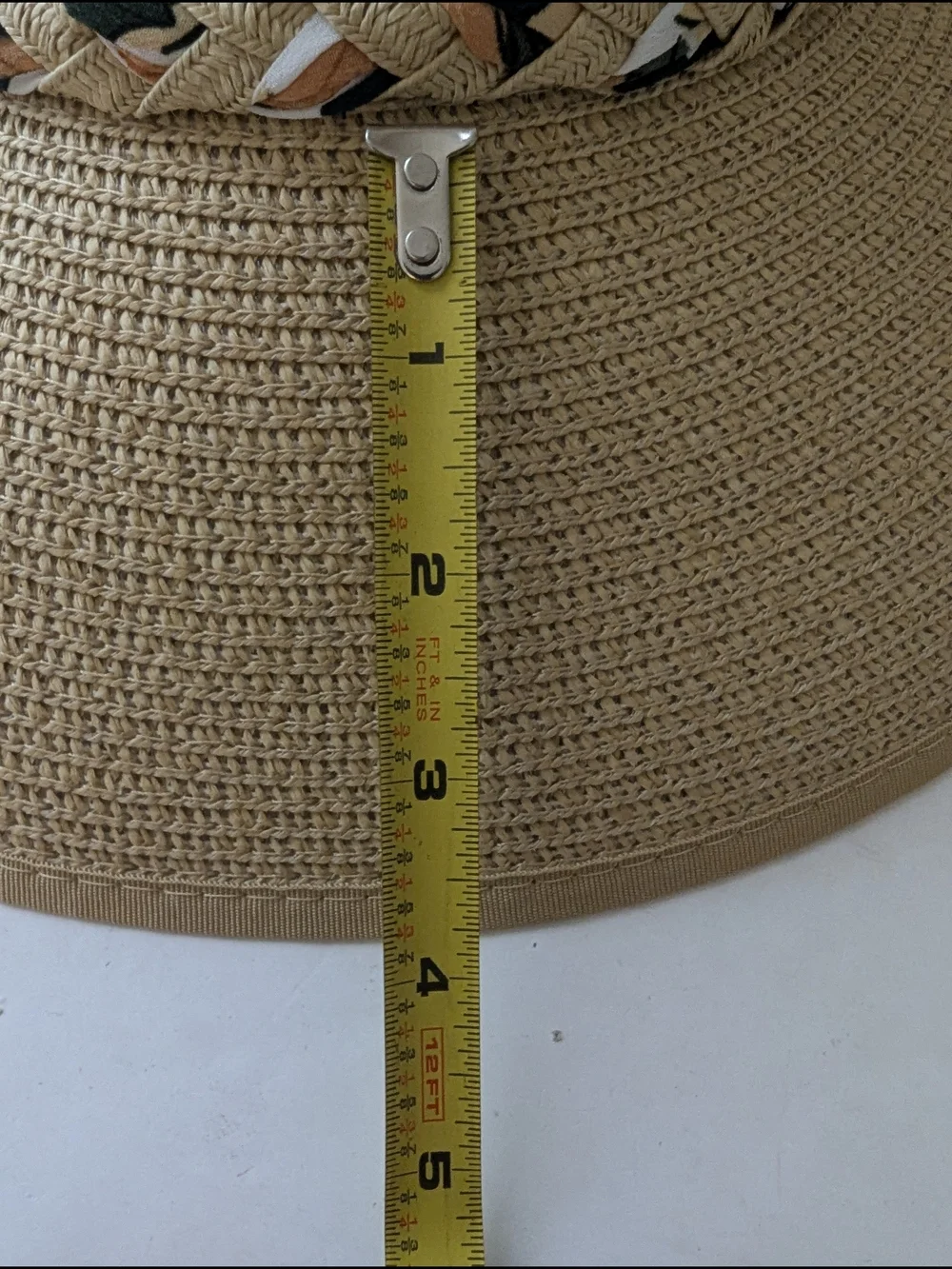 Women's Roll Up Straw Sun Visor Wide Brim Packable Beach Hat With Floral Bow